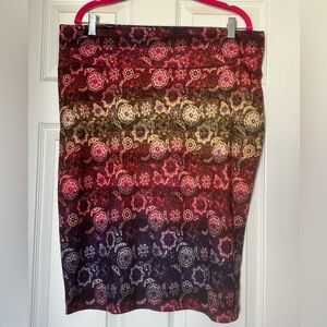 LuLaRoe Multicolor Patterned Skirt